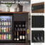 Armoire à café moderne 54 po avec espace réfrigérateur, mini armoire réfrigérateur avec prise de courant pour salle à manger et bar personnel-129768570