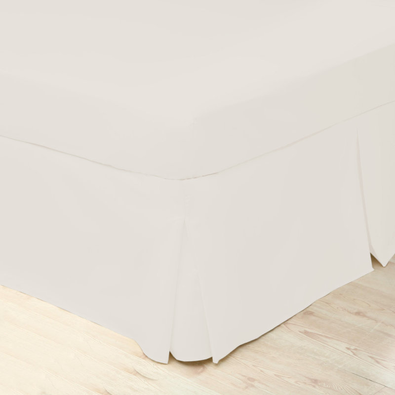 200 TC 50/50 Percale Polycotton Percale Fitted Sheet, Ivory, Small Single (2'6)