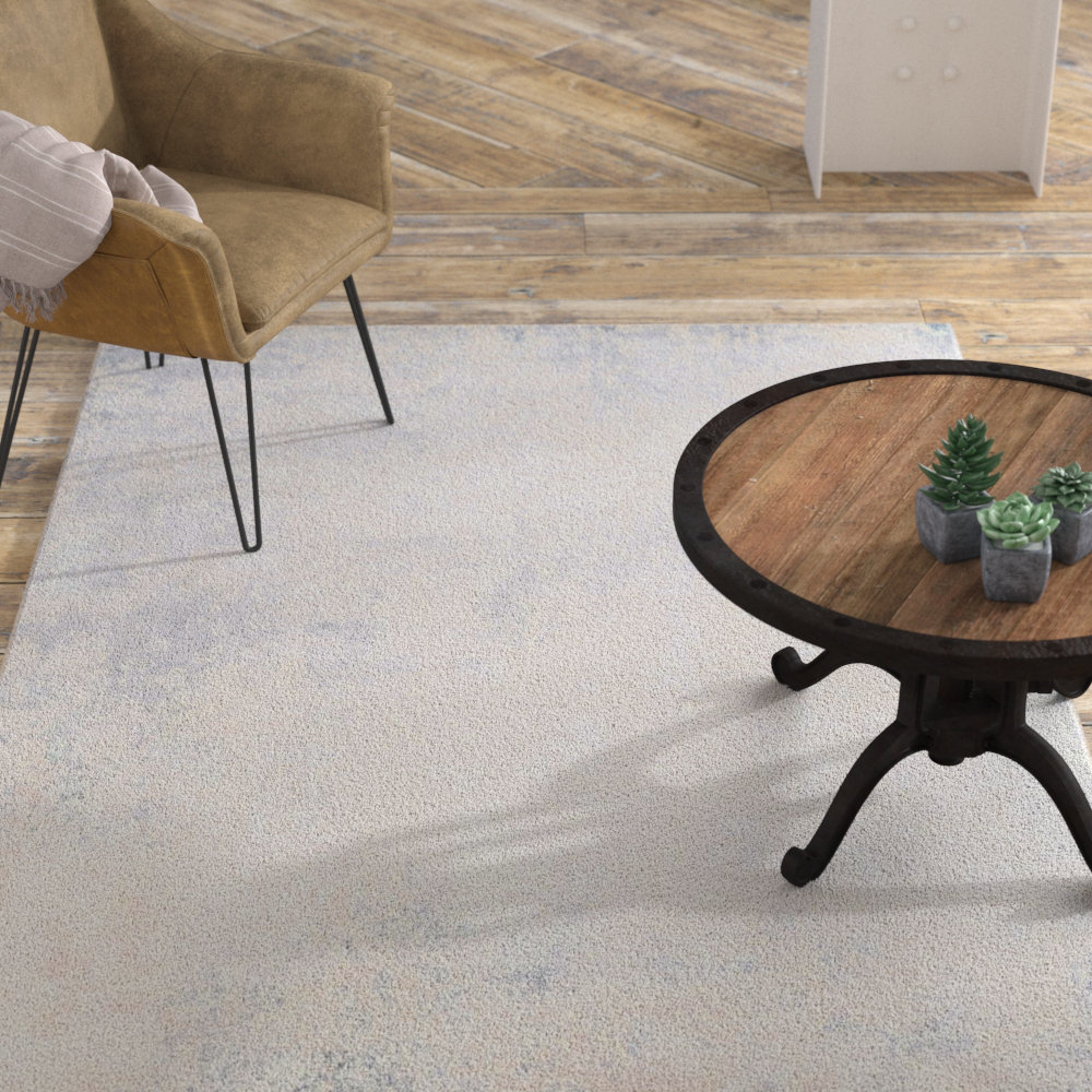 Ely Hand Loomed Viscose Abstract Rug 17 Stories Rug 