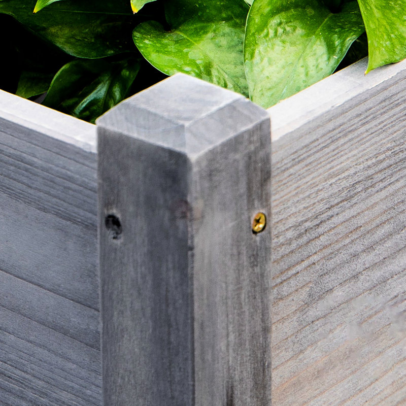 Lit de jardin surélevé gris, avec 3 jardinières pour lit à herbes et légumes, gris - croissance abondante d'herbes, de légumes et de fleurs