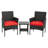 Rungata 2 - Person Wicker Patio Dining Set with , Cushions Included-1616834757