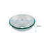 Lavabo de salle de bain rond circulaire en verre trempé mini