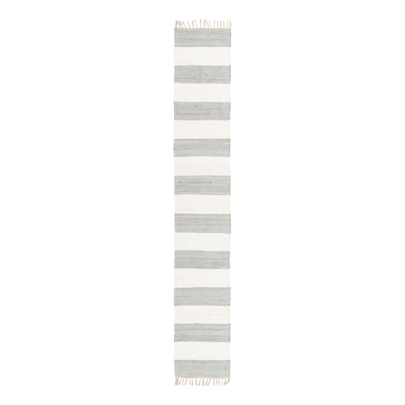 Rinker Cotton Striped Indoor Rug, Runner 2'2" x 12'