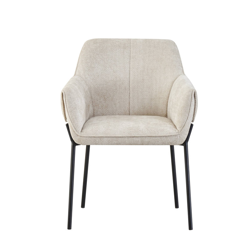Milan Chenille Effect Dining Chair, Natural