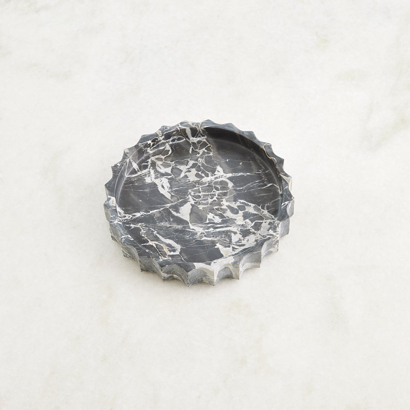 Marble Decorative Tray, 1.25"H x 8"W x 8"D