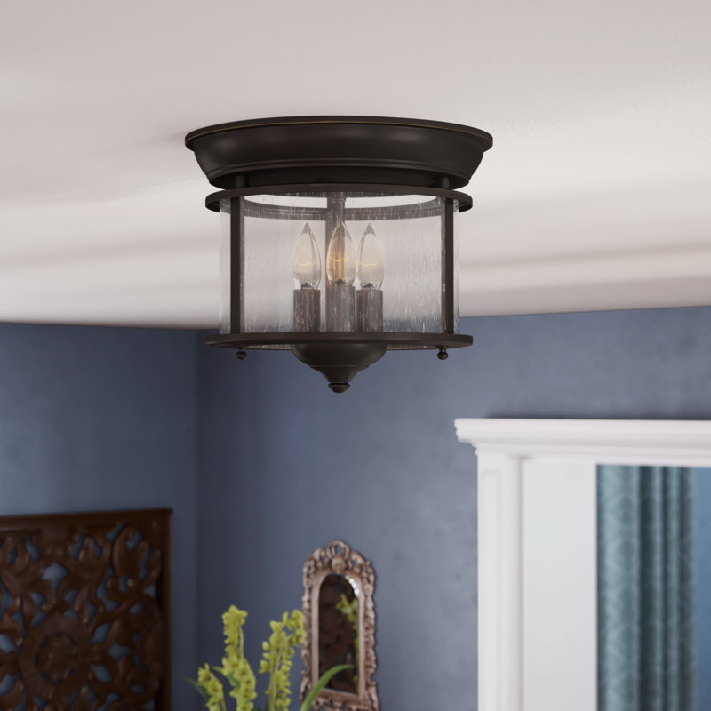 Plafonnier encastré 3 lumières 11,5 po, Bronze vieilli
