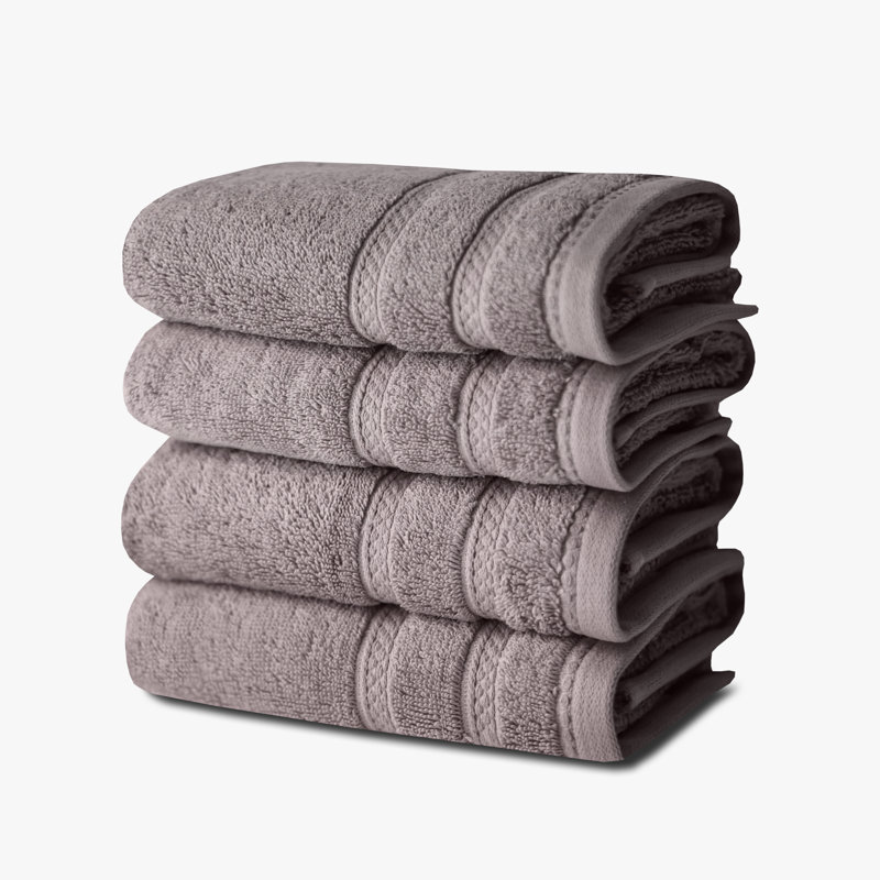 True Comfort Bath Set, Purple, Hand Towels - 4 Pack