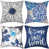 Blue/White/Gray Floral