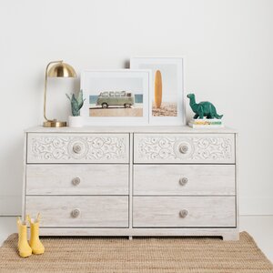 Hoang 6 Drawer Double Dresser, INCOMPLETE 