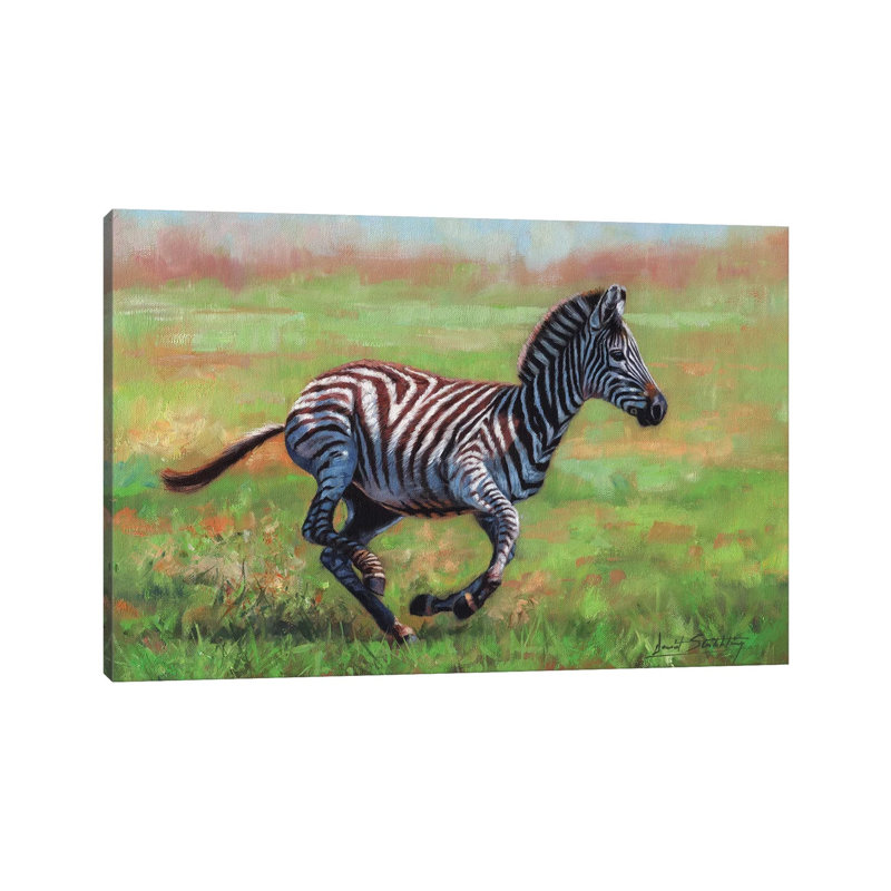 Zèbre de marche, H 12 po x l 8 po x P 0,75 po, Pas de tapis, Toile tendue