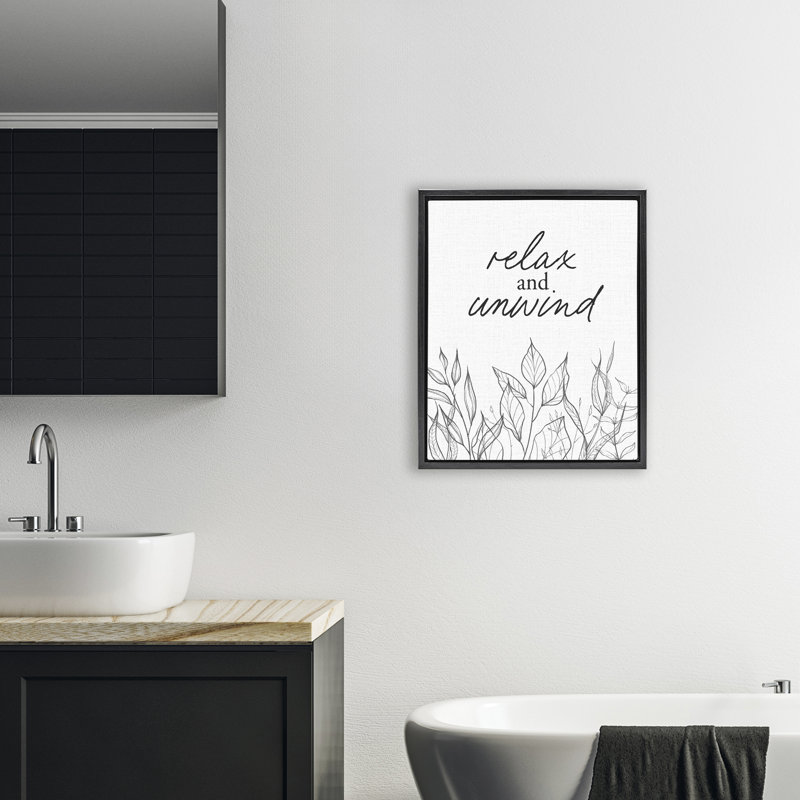 Cadre flottant Relax Unwind Minimalist, Cadre flottant noir de jais, H 21 po x l 17 po