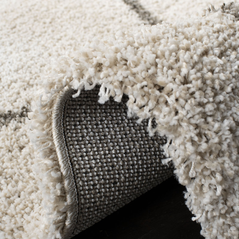 Hudson Geometric Area Rug, Round 91cm, Plush 4.5cm