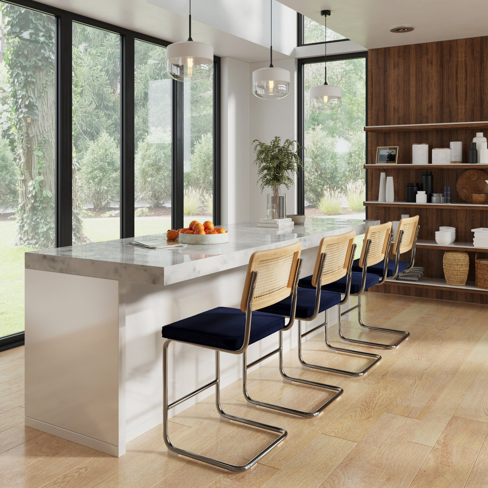 Walsh Bar Stool, Sapphire, Counter Stool (24” Seat Height)