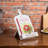 Whitewashed Wood Cookbook Stand – Cutting Board Style Recipe Book Holder with Foldable Kickstand