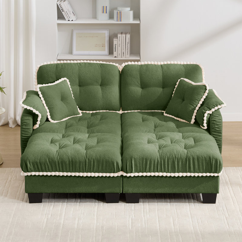 Canapé en forme de U avec 4 coussins Chenille Cloud
