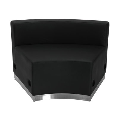 Hercules Alon LeatherSoft Concave Chair with Brushed Stainless Steel Base