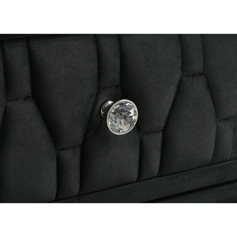 Commode chambre à 8 tiroirs DEL, Black