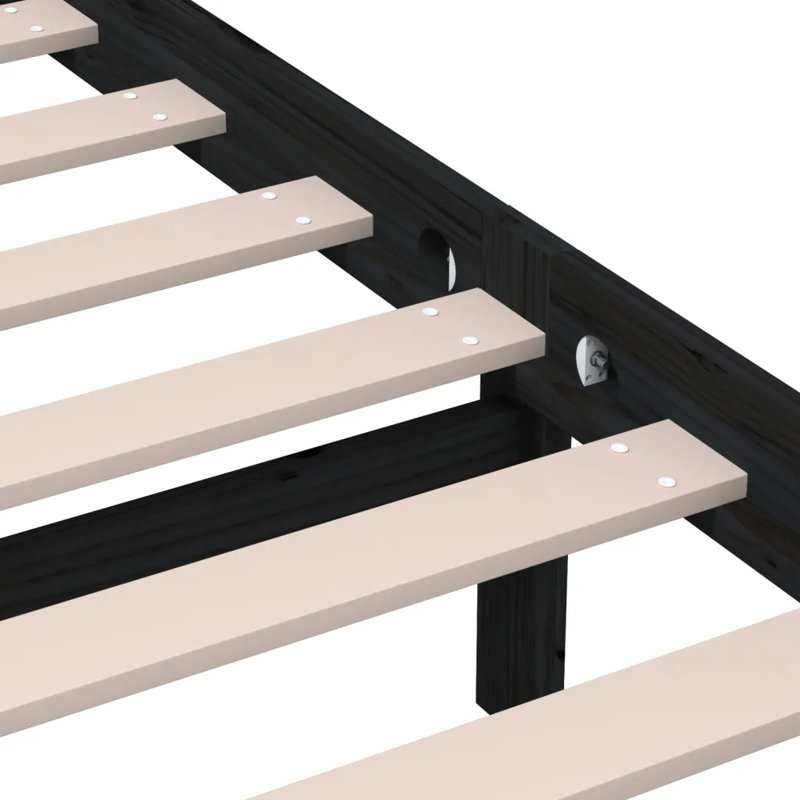 Bed Frame Solid Wood, natural, Small Double (4')