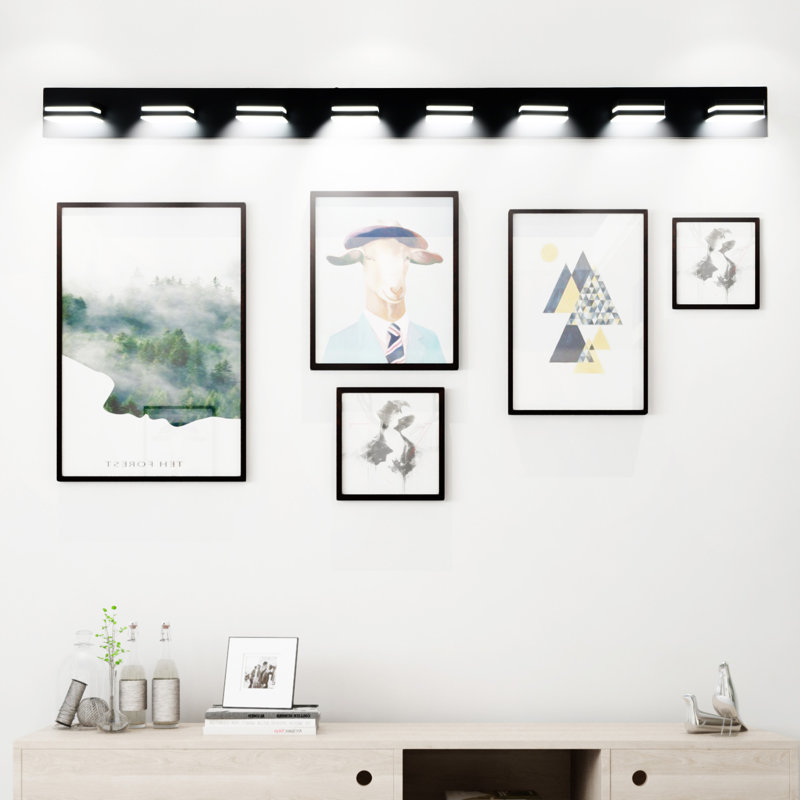 Éclairage de meuble-lavabo moderne à DEL, Noir, noir, noir, noir