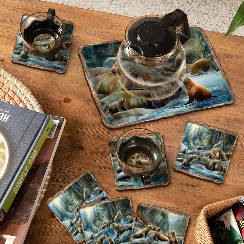 Ensemble de napperons et sous-verres Sea Lion Cave