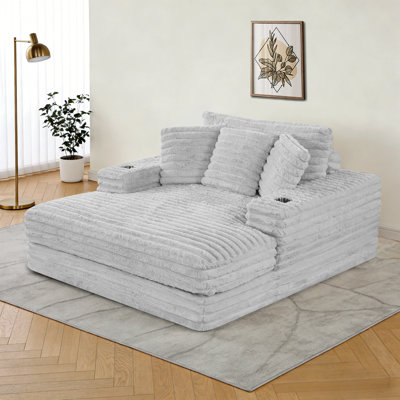 Plush Extra Large Compressed Lounge Chaise
