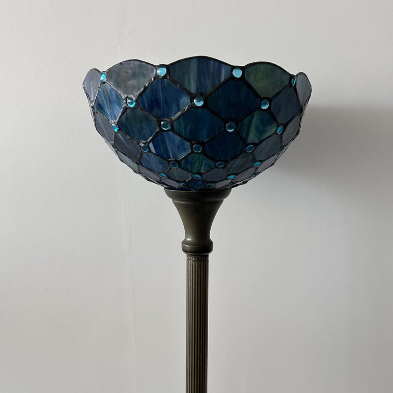 Nyambura 66'' Bronzed Torchiere Floor Lamp
