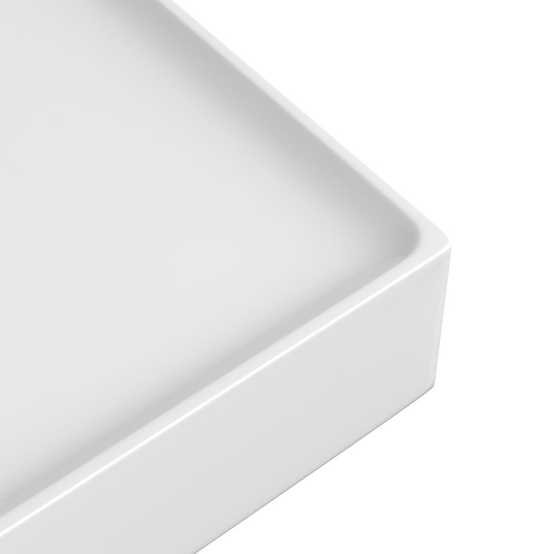 48" Solid Surface Single Bathroom Vanity Top In White With Sink