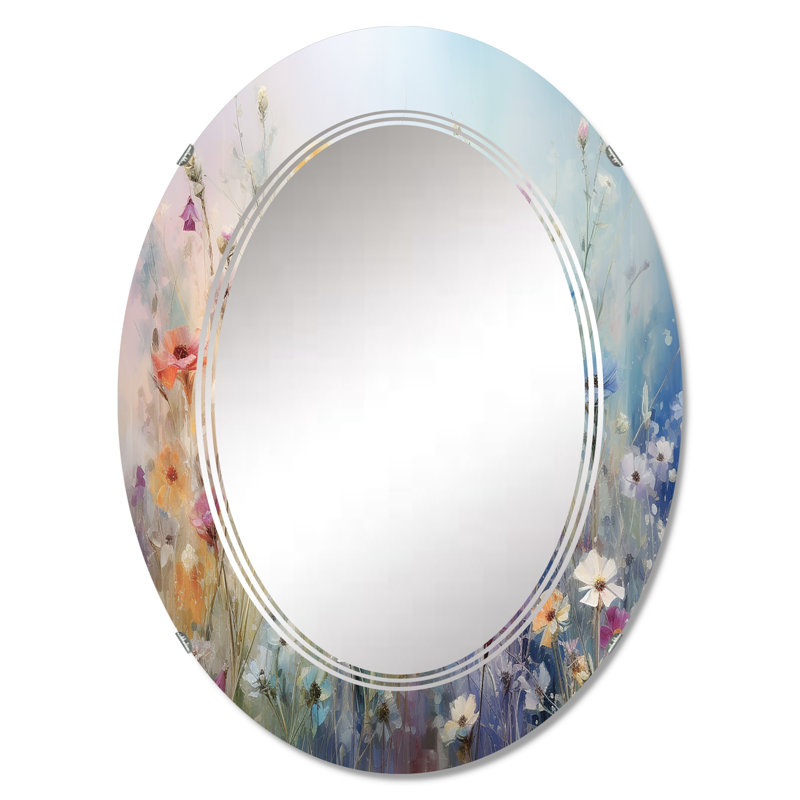 Wildflowers Blossoming Dreams Wall Mirror, Floral Modern - Wildflowers Blossoming Dreams, 30" x 20"