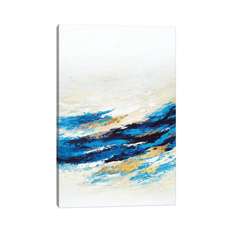 Serenity Wave 1 Piece Wall Art on Canvas, 30.48 cm H x 45.72 cm W, Wrapped Canvas
