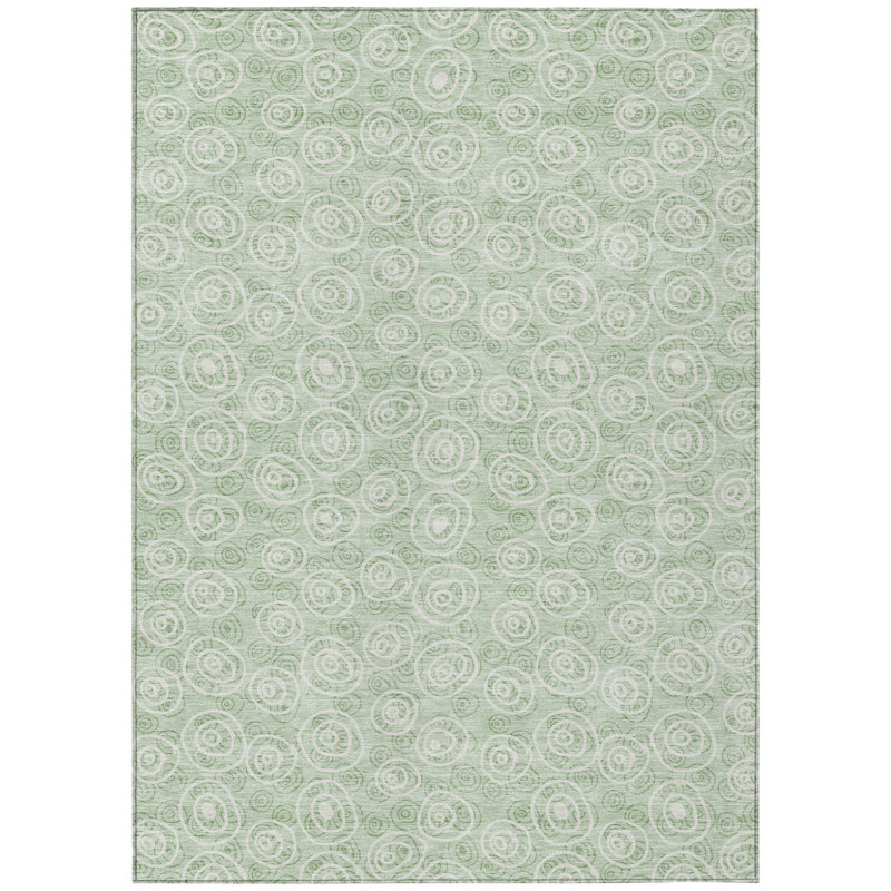 HomeRoots 3' X 5' Ivory Geometric Washable Indoor Outdoor Area Rug