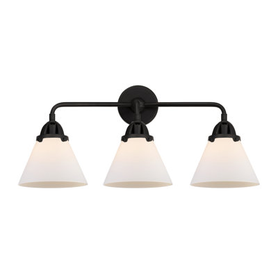 Éclairage pour meuble-lavabo à 2 cônes, 8 po, 3 lumières 26 po Shauna