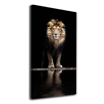 Portrait Of A Lion - Wrapped Canvas Print
