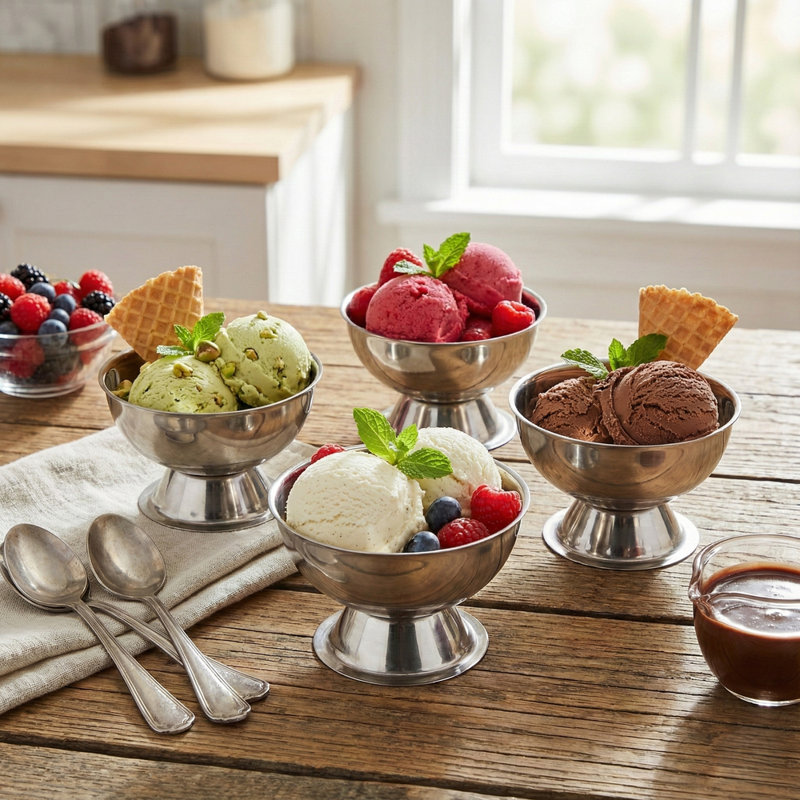 Stainless Steel Ice Cream Dessert Cups 170ml
