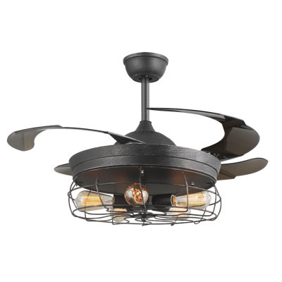 Ventilateur de plafond rétractable 45 pouces avec télécommande Bairoil