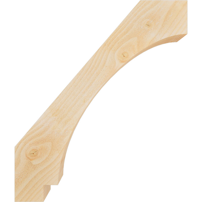 Attelle impériale du genou, Sapin de Douglas, Brute, H 28 po x l 4 po x P 24 po