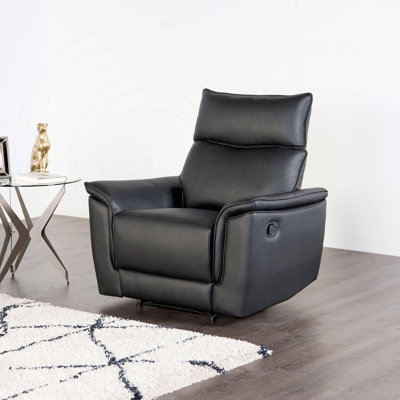 Fauteuil inclinable transitionnel avec accoudoirs rembourrés évasés et garniture de passepoil