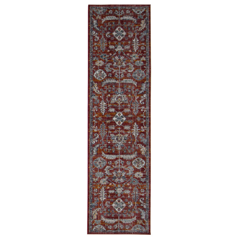 Oriental Machine-Made Red Area Rug, Runner 2'8" x 10'