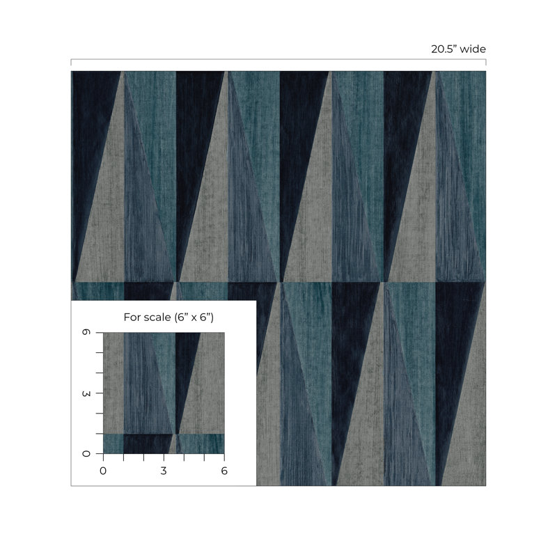 Harry Peel & Stick Geometric Roll, Blue