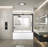 Kingston Brass 60-Inch Acrylic Rectangular 3-Wall Alcove Tub With Tub Door, Hand Drain