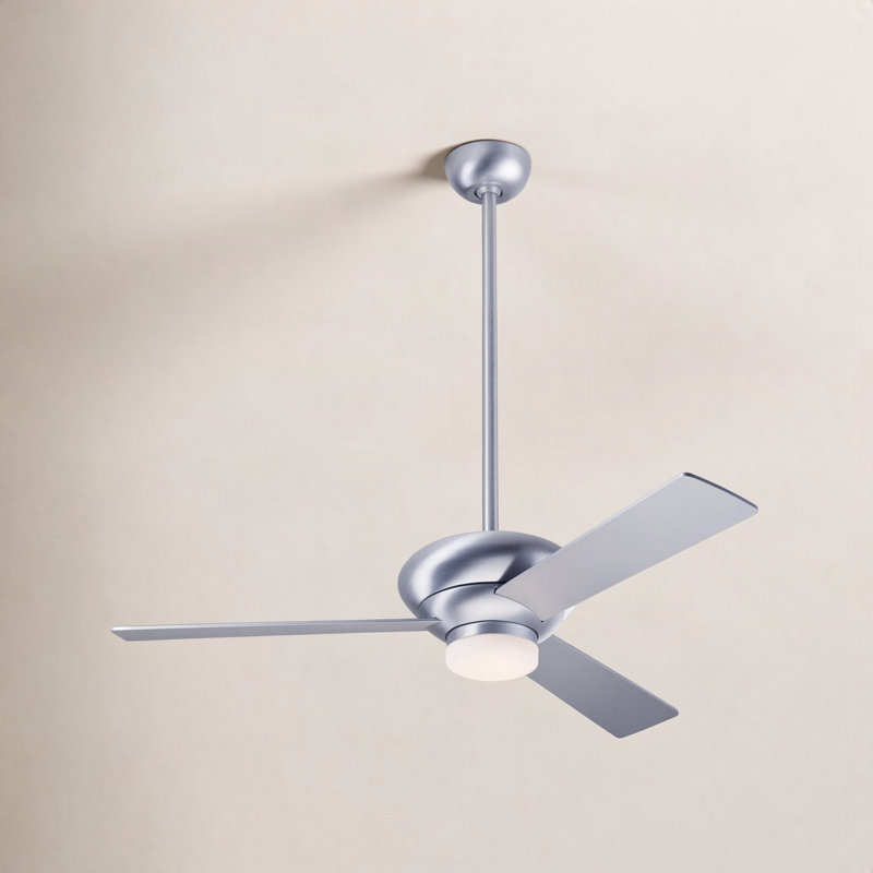 Altus 42'' Ceiling Fan with LED Lights, Handheld Remote Control (2-wire), Brushed Aluminum, White