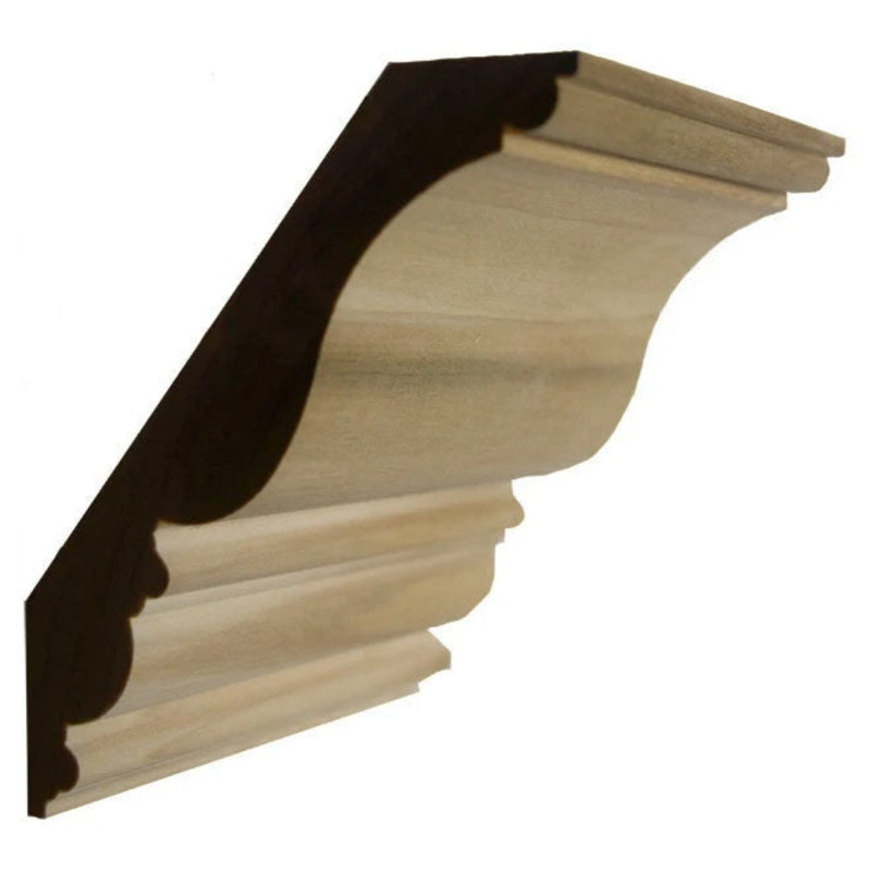 EWCR28 Crown Unfinished, 6.125" H x 1.0625" W x 94" D