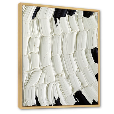 Momentary Spirit Black And White Abstract - Abstract Painting Canvas Art Print