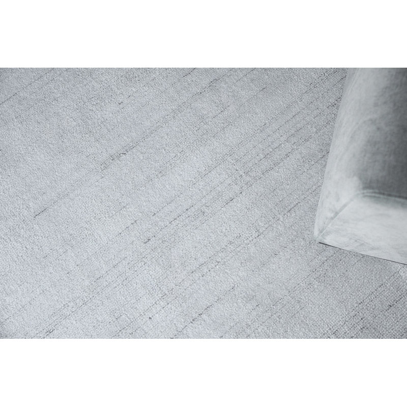Poliforma Rectangle Triped Area Rug in Ivory/Charcoal, Rectangle 8' x 10'