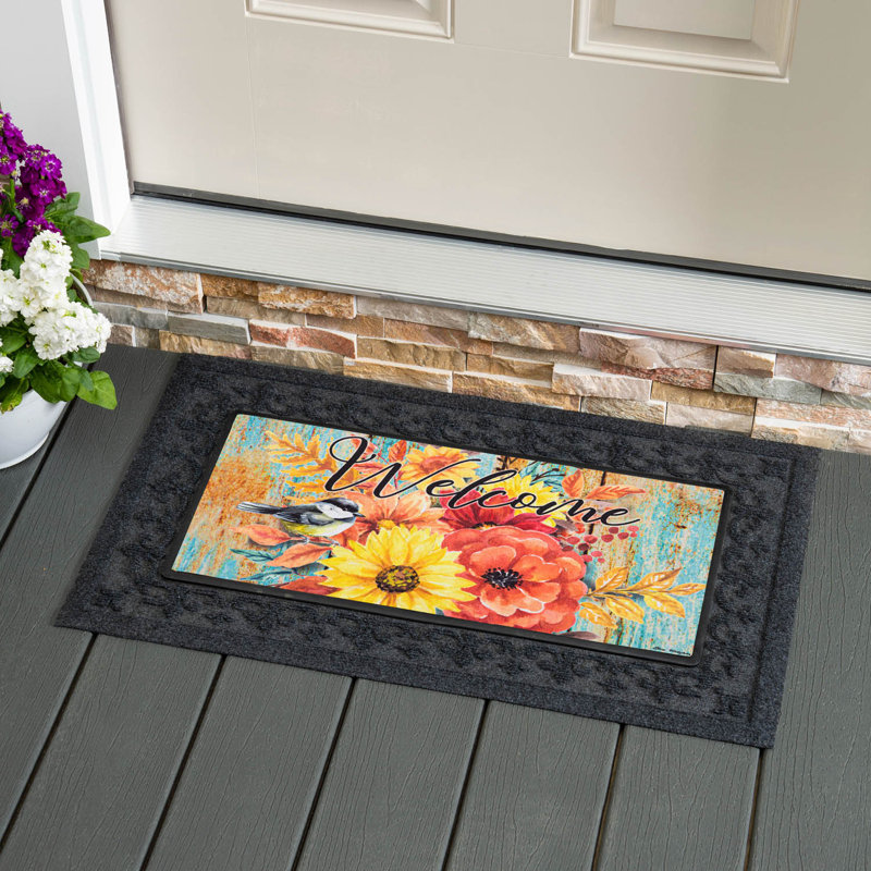 Tapis d'automne Fall Welcome Bottes Sassafras