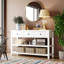 Console rustique avec 2 tablettes ouvertes et 3 tiroirs Cevat-1955869132-1955869123-2008820220