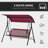 Versatile Three-Person Porch Swing With Adjustable Canopy For Outdoor Enjoyment-344550391