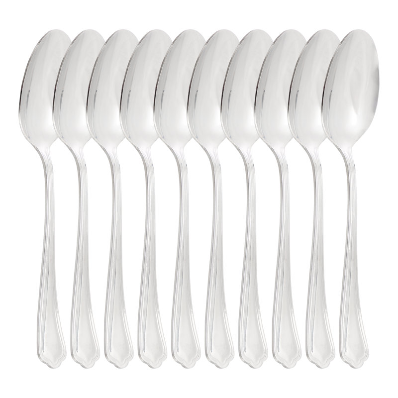 Gibson Home Hillside Daisies 10 Piece Stainless Steel Dinner Spoon Set