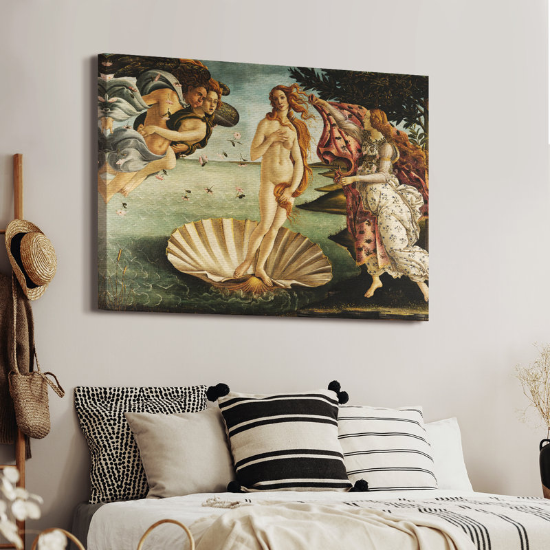 The Birth Of Venus by Sandro Botticelli - No Frame Painting on Canvas, 75cm H x 100cm W x 2cm D