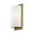 1 Light Antique Brass ADA Sconce With Hand Crafted Off-White Fabric Shade-402363923