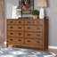 Orpha 10-Drawer Solid Wood Double Dresser